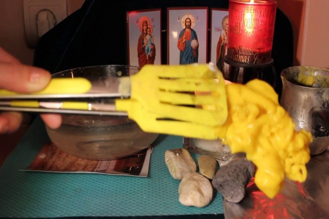 Отливка воском негатива